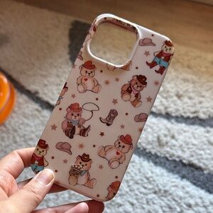 Cute Cowboy Teddy Bear iPhone 15/15 Pro Max Phone Case